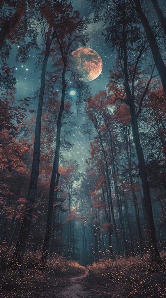  عکس شب پر ستاره و ماه
