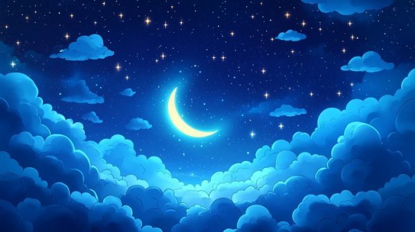  عکس شب پر ستاره و ماه