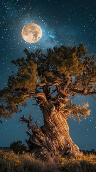  عکس شب پر ستاره و ماه