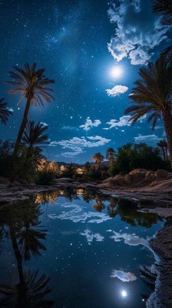  عکس شب پر ستاره و ماه