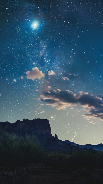  عکس شب پر ستاره و ماه