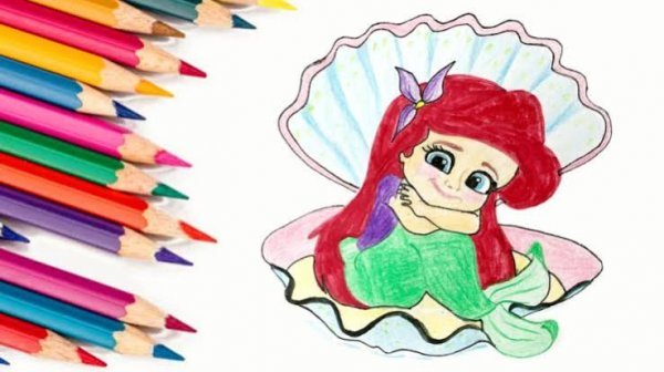  نقاشی پری دریایی آسان