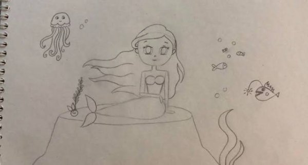 نقاشی پری دریایی آسان