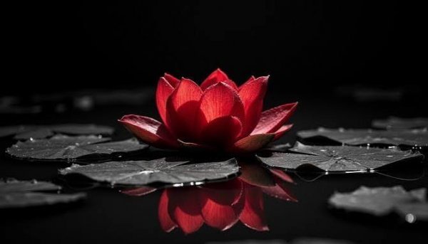  عکس گل نیلوفر قرمز