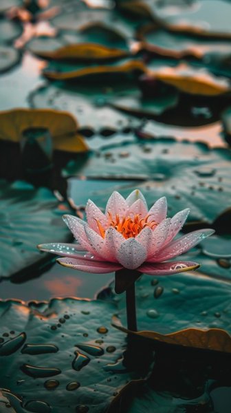  عکس گل نیلوفر صورتی