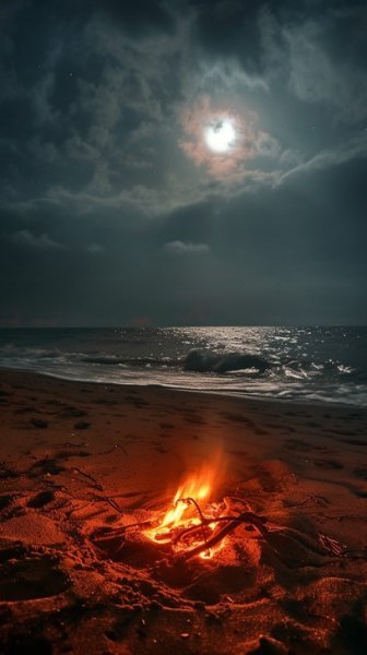  عکس دریا در شب