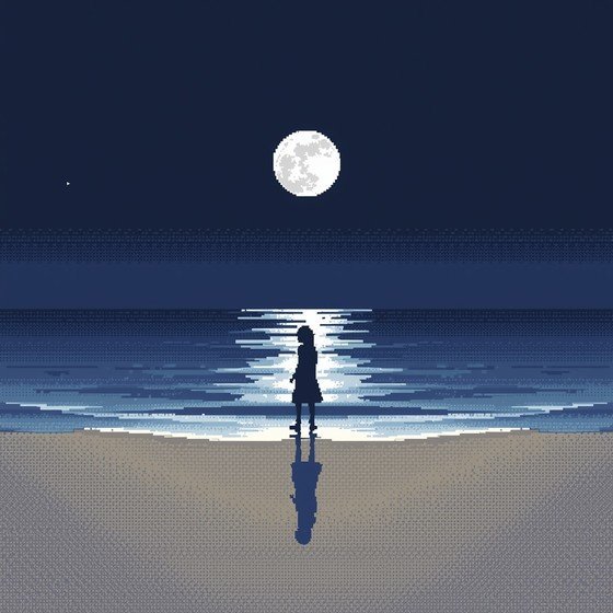  عکس دریا در شب