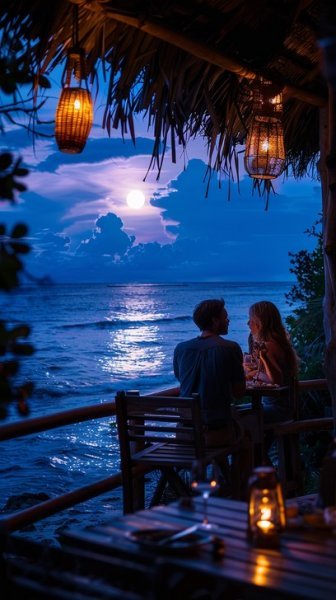  عکس دریا در شب