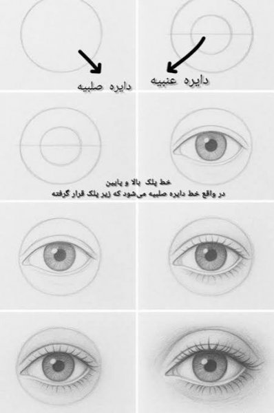  نقاشی چشم زیبا و آسان