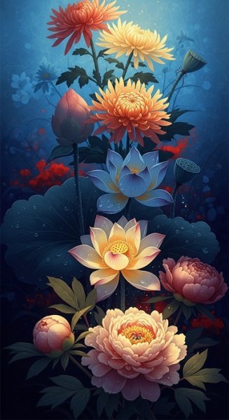 عکس گل داوودی برای پس زمینه