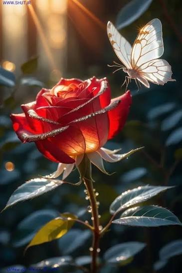  دانلود عکس پروانه زیبا روی گل ها برای پروفایل