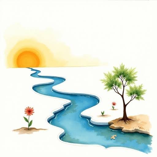  عکس رودخانه نقاشی