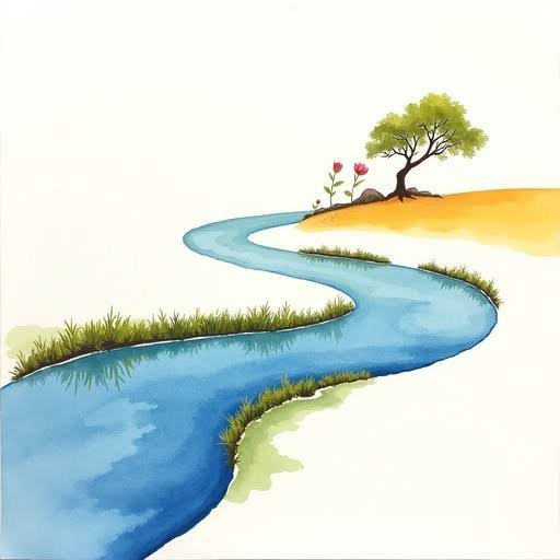  عکس رودخانه نقاشی