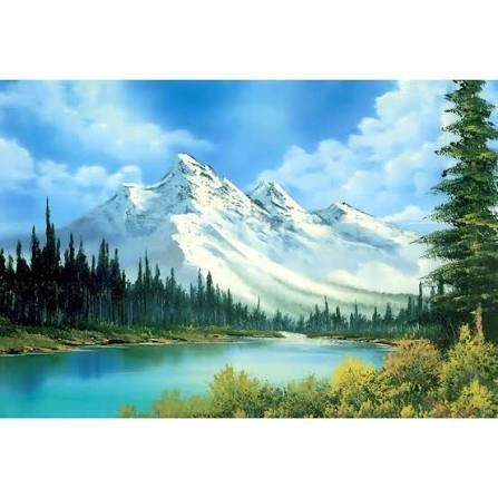  نقاشی رودخانه و جنگل