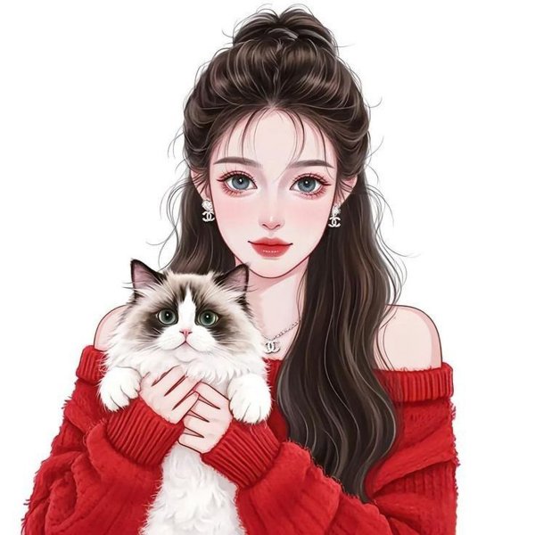 عکس پروفایل گربه و دختر کارتونی