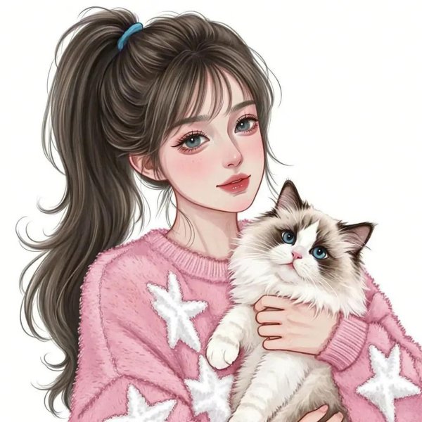  عکس پروفایل گربه و دختر کارتونی