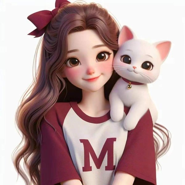  عکس پروفایل گربه و دختر کارتونی