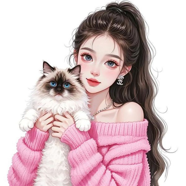  عکس پروفایل گربه و دختر کارتونی
