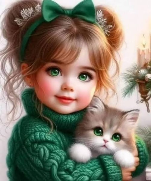 عکس پروفایل دختر و گربه فانتزی