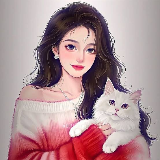 عکس پروفایل دختر و گربه فانتزی