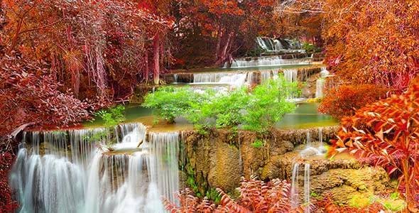  بک گراند طبیعت زیبا پاییزی
