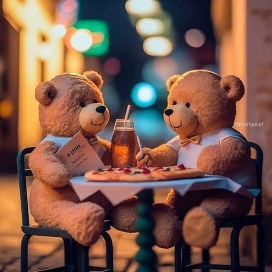  والپیپر خرس کارتونی عاشقانه برای گوشی