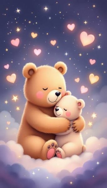  والپیپر خرس کارتونی عاشقانه برای گوشی