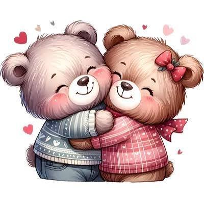  والپیپر خرس کارتونی عاشقانه برای گوشی