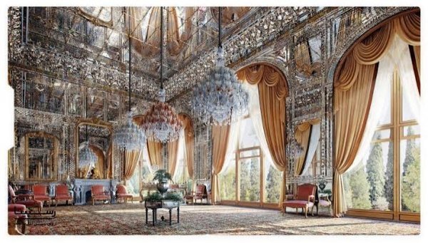عکس کاخ گلستان اشرافی با وسایل گران قیمت