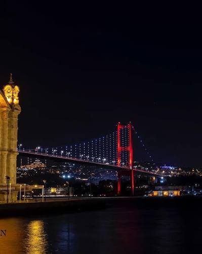  عکس پل بسفر استانبول در شب