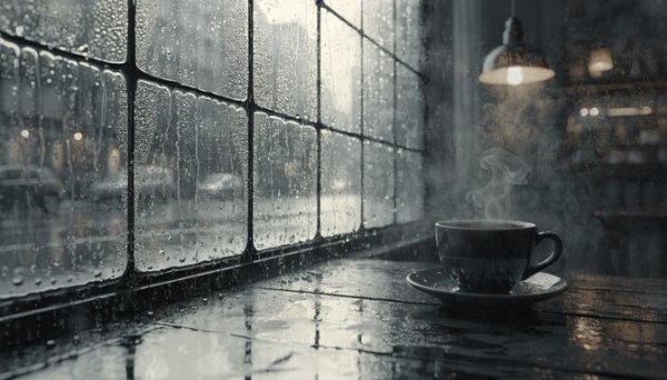  عکس پروفایل کافه لاکچری در شب بارانی