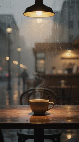  عکس پروفایل کافه لاکچری در شب بارانی