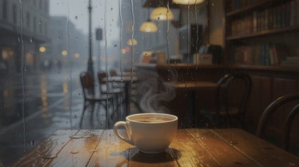  عکس پروفایل کافه لاکچری در شب بارانی