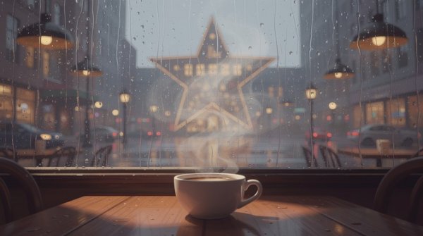  عکس پروفایل کافه لاکچری در شب بارانی