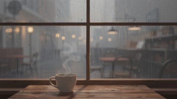  عکس پروفایل کافه لاکچری در شب بارانی