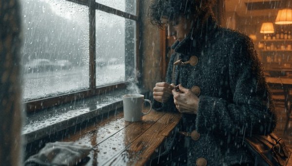  عکس پروفایل کافه لاکچری در شب بارانی
