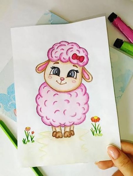  نقاشی کودکانه ساده دخترانه