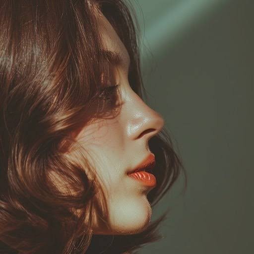  عکس نیم رخ زن زیبا