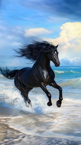  عکس اسب سیاه برای پس زمینه لپ تاپ