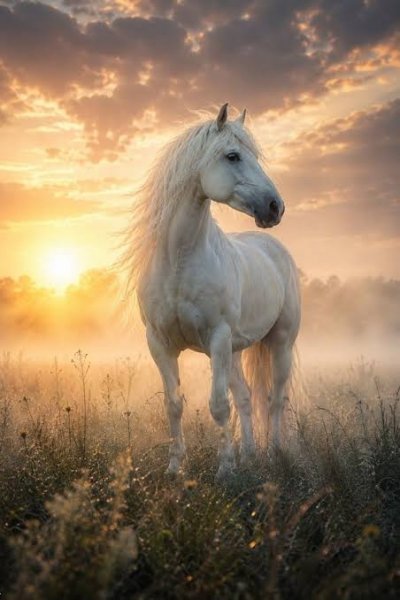  عکس پروفایل اسب سفید زیبا