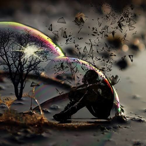 عکس مرد خسته و تنها