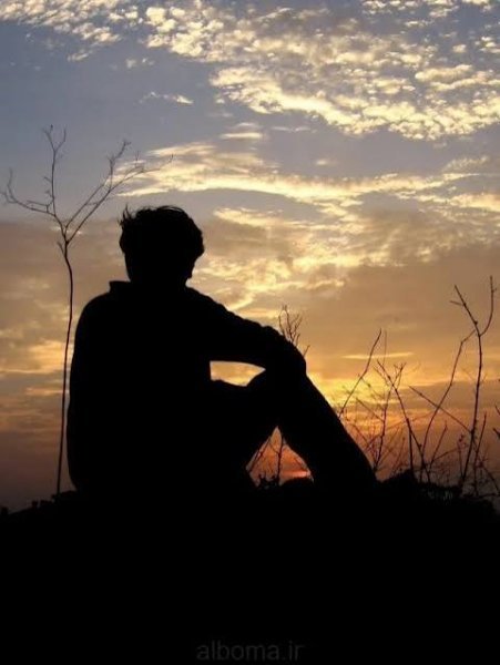  عکس مرد تنها در غروب