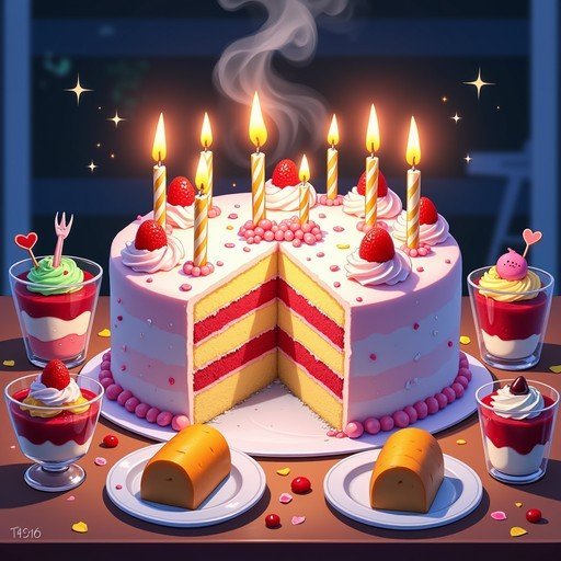  عکس کیک تولد با شمع