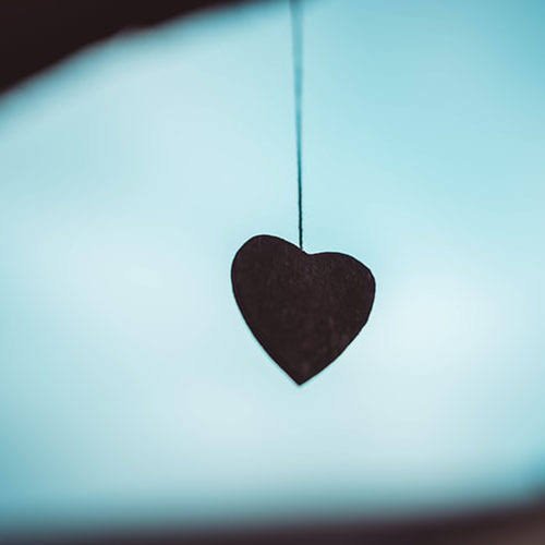  عکس پروفایل قلب مشکی بدون متن