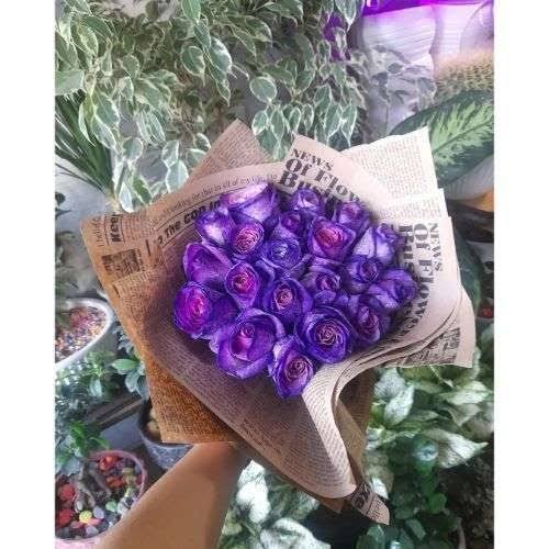  عکس پروفایل دسته گل بنفش زیبا