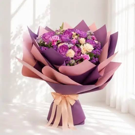  عکس پروفایل دسته گل بنفش زیبا