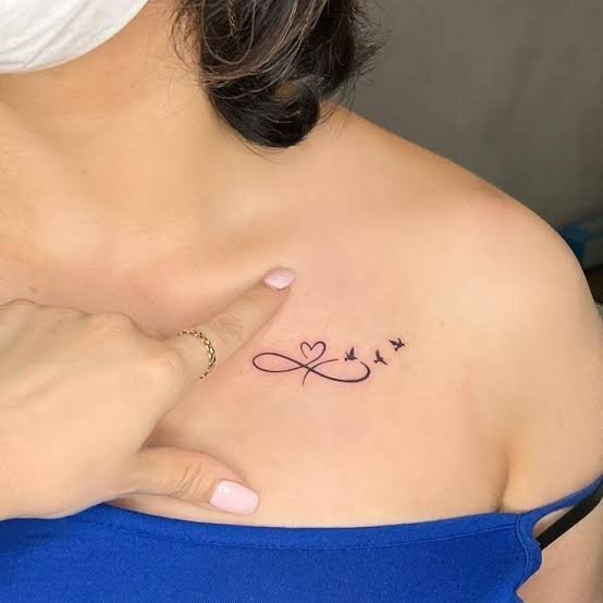  تاتو بی نهایت با قلب