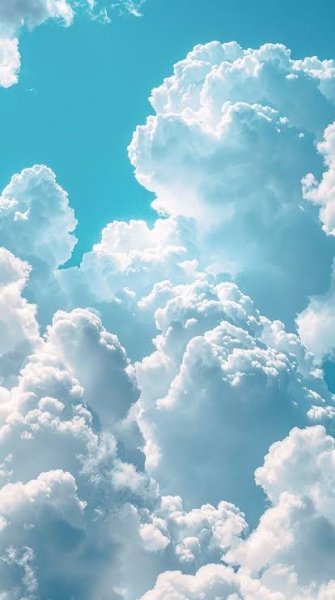  دانلود عکس آسمان آبی پاک با ابر سفید برای پروفایل