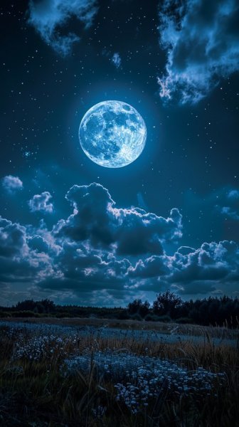  عکس آسمان شب و ماه کامل با کیفیت بالا