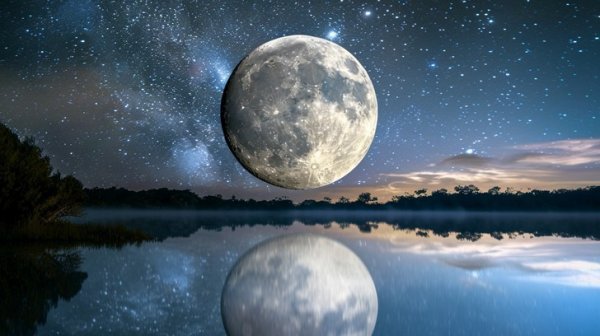  عکس آسمان شب و ماه کامل با کیفیت بالا